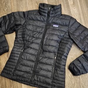 Patagonia Women's Down Sweater Insulated Jacket Coat Black Zipper Size S Small
